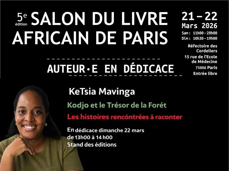 littérature : l’écrivaine congolaise ketsia mavinga attendue au salon du livre africain de paris et au salon du livre au féminin de bruxelles