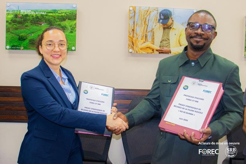 FOREC et la Société Rizicole de Bumba (SRB) signent un protocole d'accord pour le développement de la filière rizicole dans la province de la Mongala forec et la société rizicole de bumba (srb) signent un protocole d'accord pour le développement de la filière rizicole dans la province de la mongala