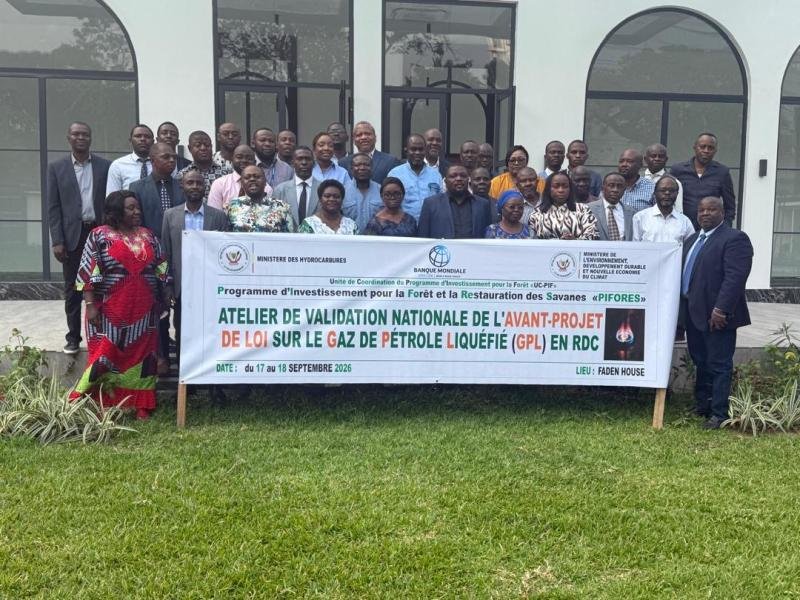 rdc : l’avant projet de loi sur le gpl validé au terme d’un processus associant pouvoirs publics, secteur privé et société civile